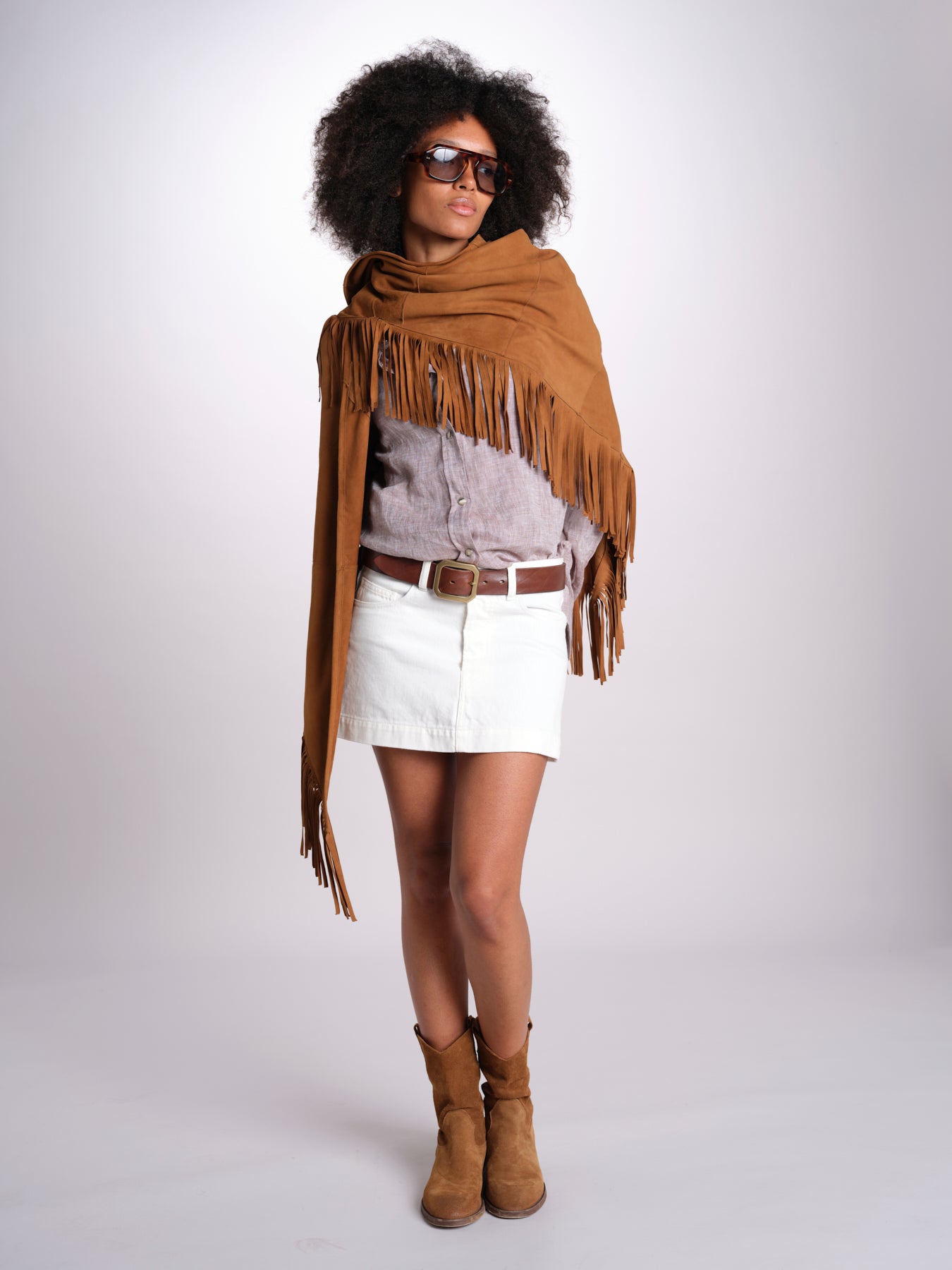 minigonna denim MIETTA C43 IVORY milaura 