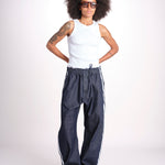 denim con coulisse e bande MILVA C44D DENIMBLU milaura 