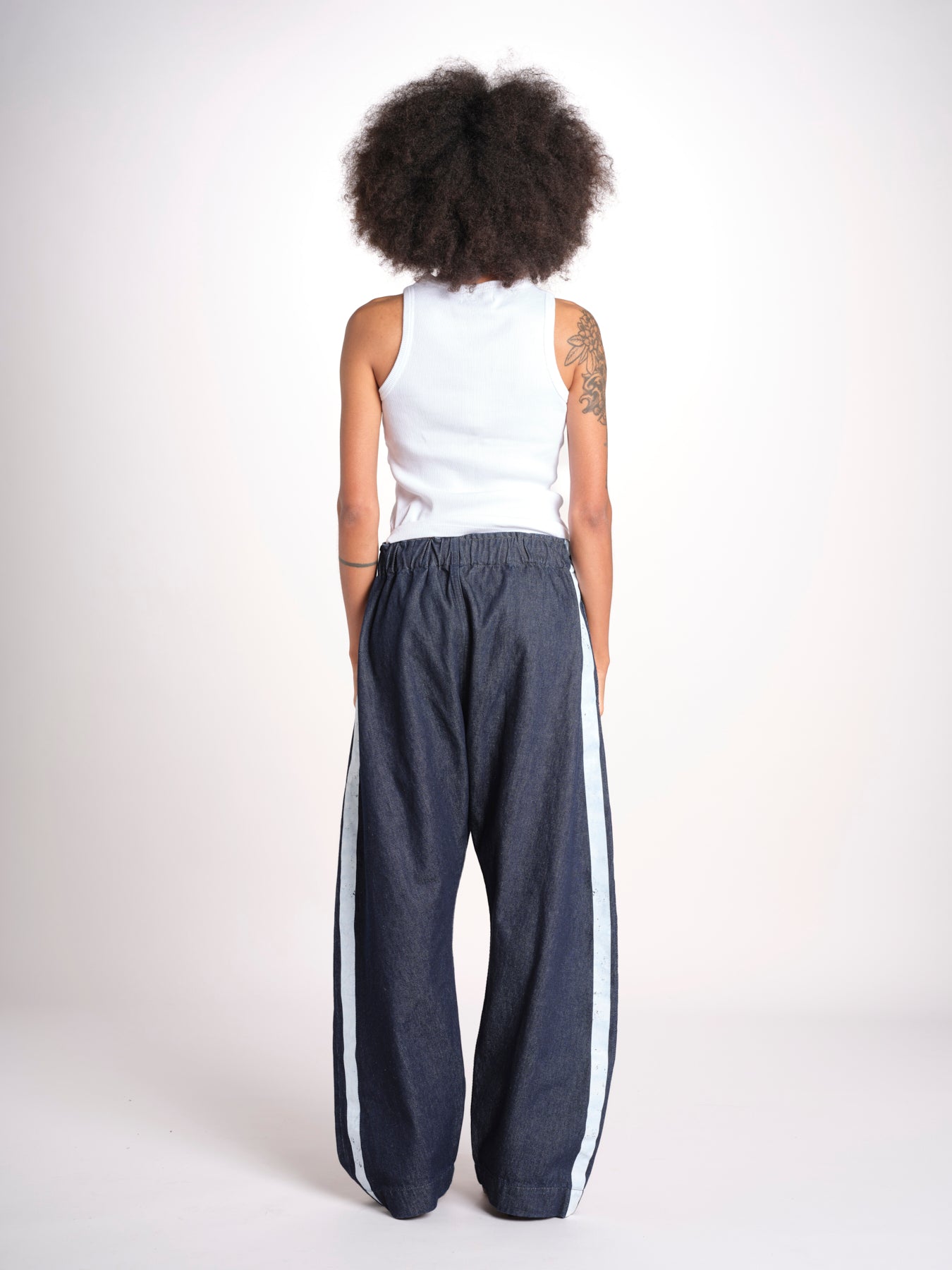denim con coulisse e bande MILVA C44D DENIMBLU milaura 