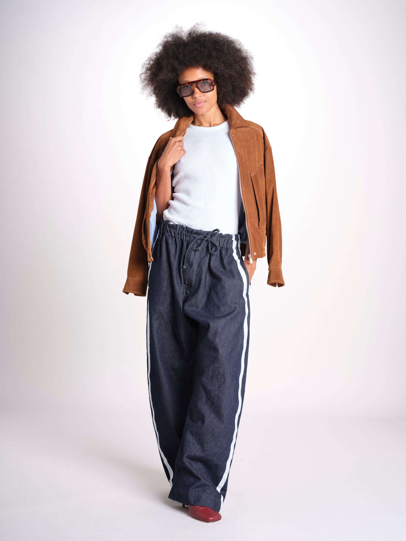 denim con coulisse e bande MILVA C44D DENIMBLU milaura 