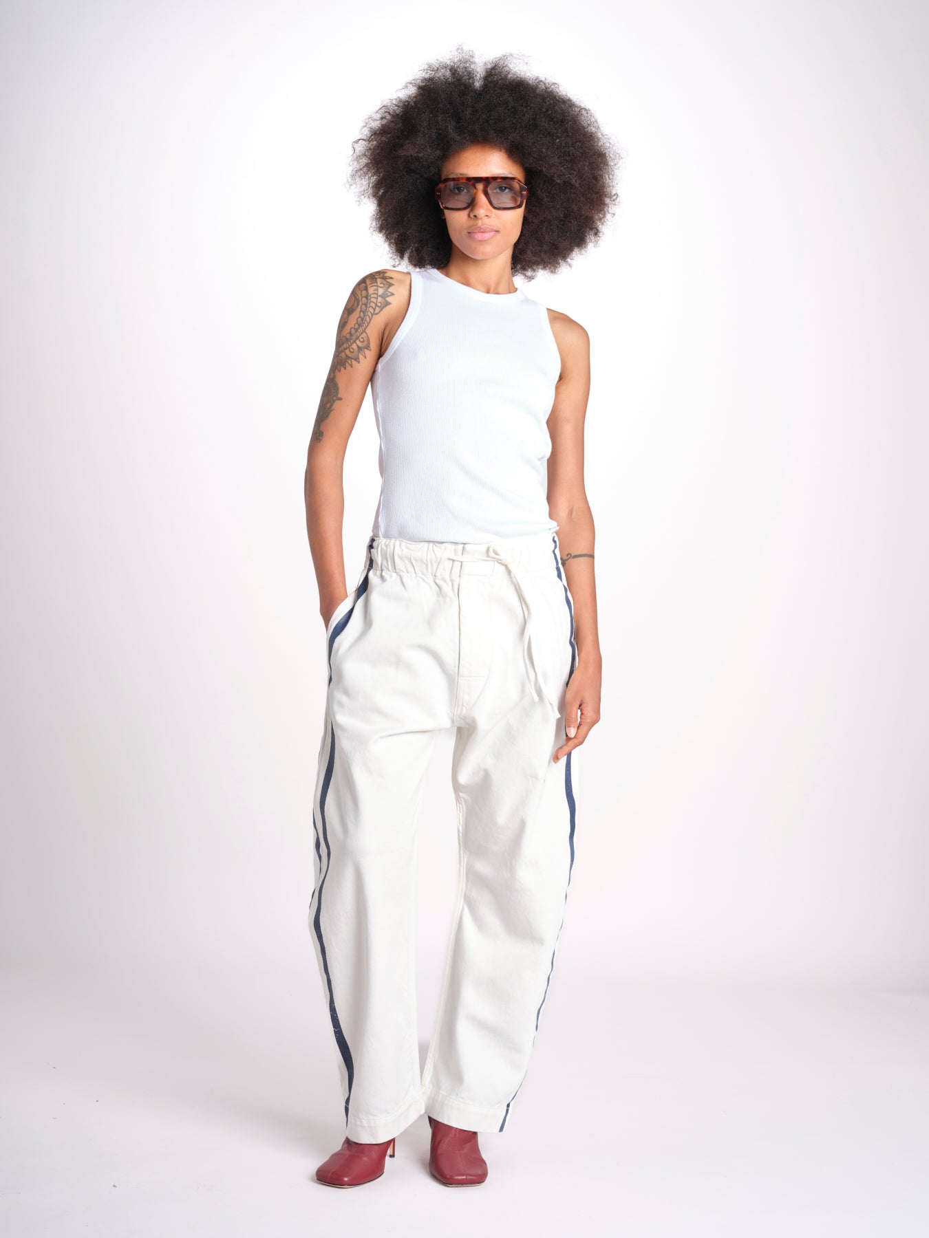 denim con coulisse e bande MILVA C44 DENIM milaura 