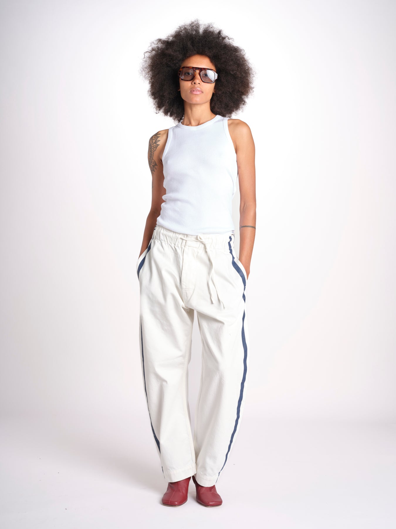 denim con coulisse e bande MILVA C44 DENIM milaura 