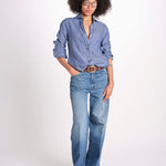 camicia uomo lino con automatici SABRILI DENIM milaura 