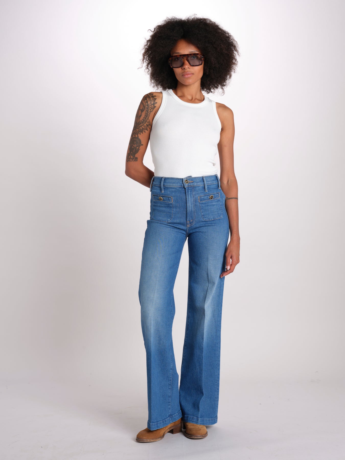 STASHED HUSTLER ROLLER SNEAK denim con taschine e bottoni 12238-1423 STESHED HUSTLER ROLLER SNEAK WKM WHISK ME AWAY mother 