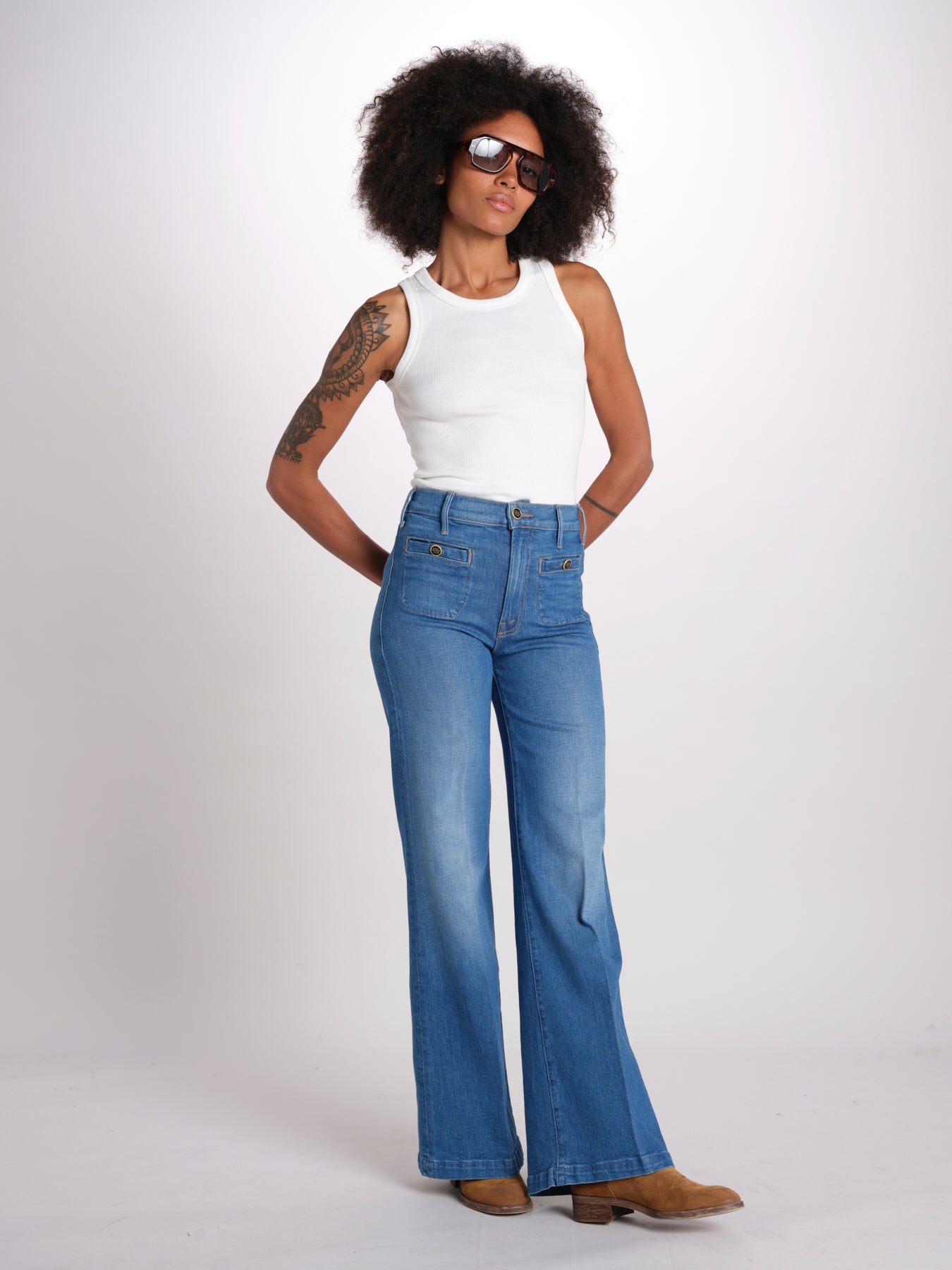 STASHED HUSTLER ROLLER SNEAK denim con taschine e bottoni 12238-1423 STESHED HUSTLER ROLLER SNEAK WKM WHISK ME AWAY mother 