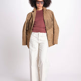 denim largo con olrlo alto 12328-753 THE MID RISE HEADLINER SNEAK CFS CREAM PUFFS mother 