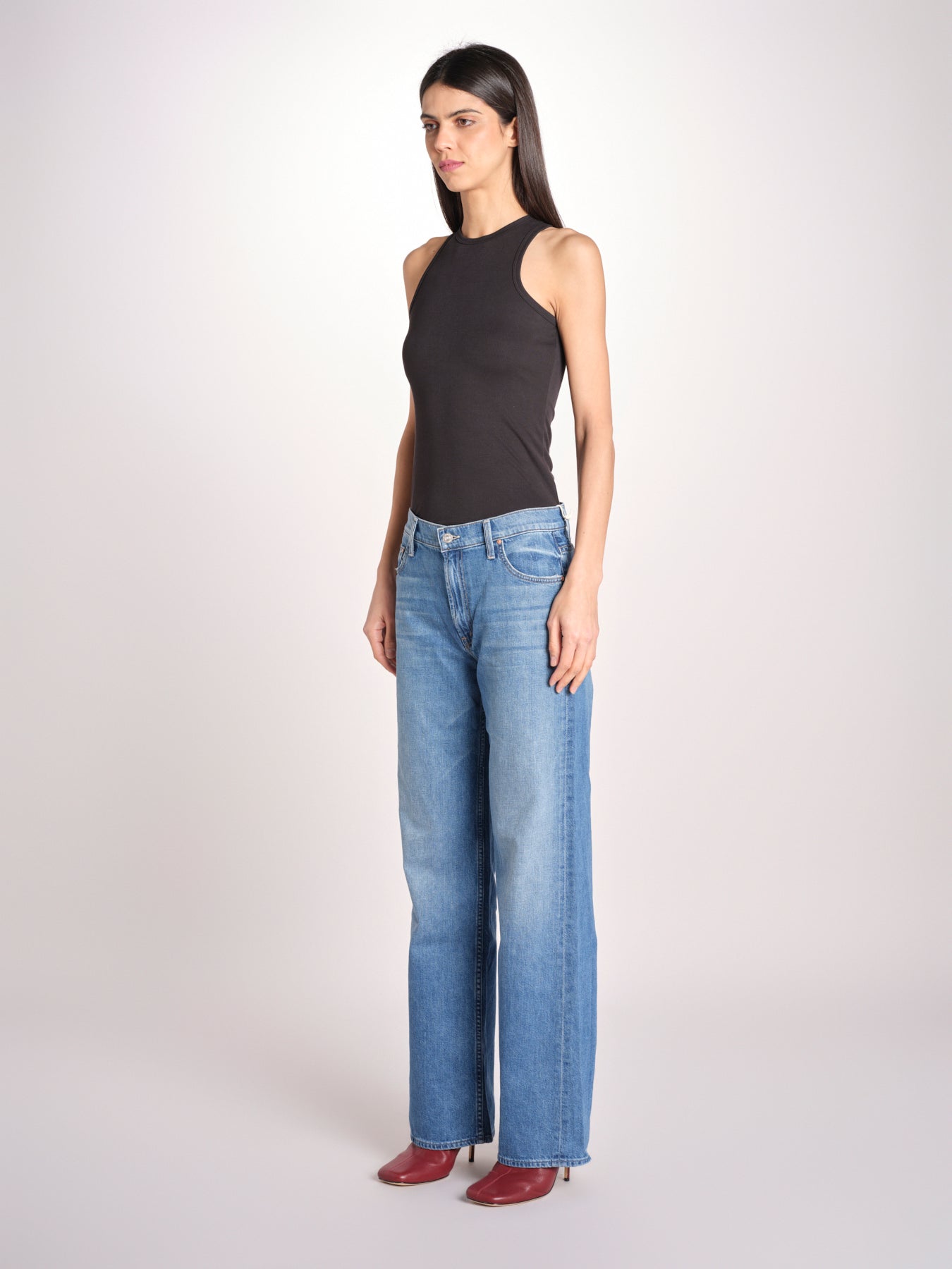 denim dritto a vita bassa 12488-1230 HUF HIT SHUFFLE mother 