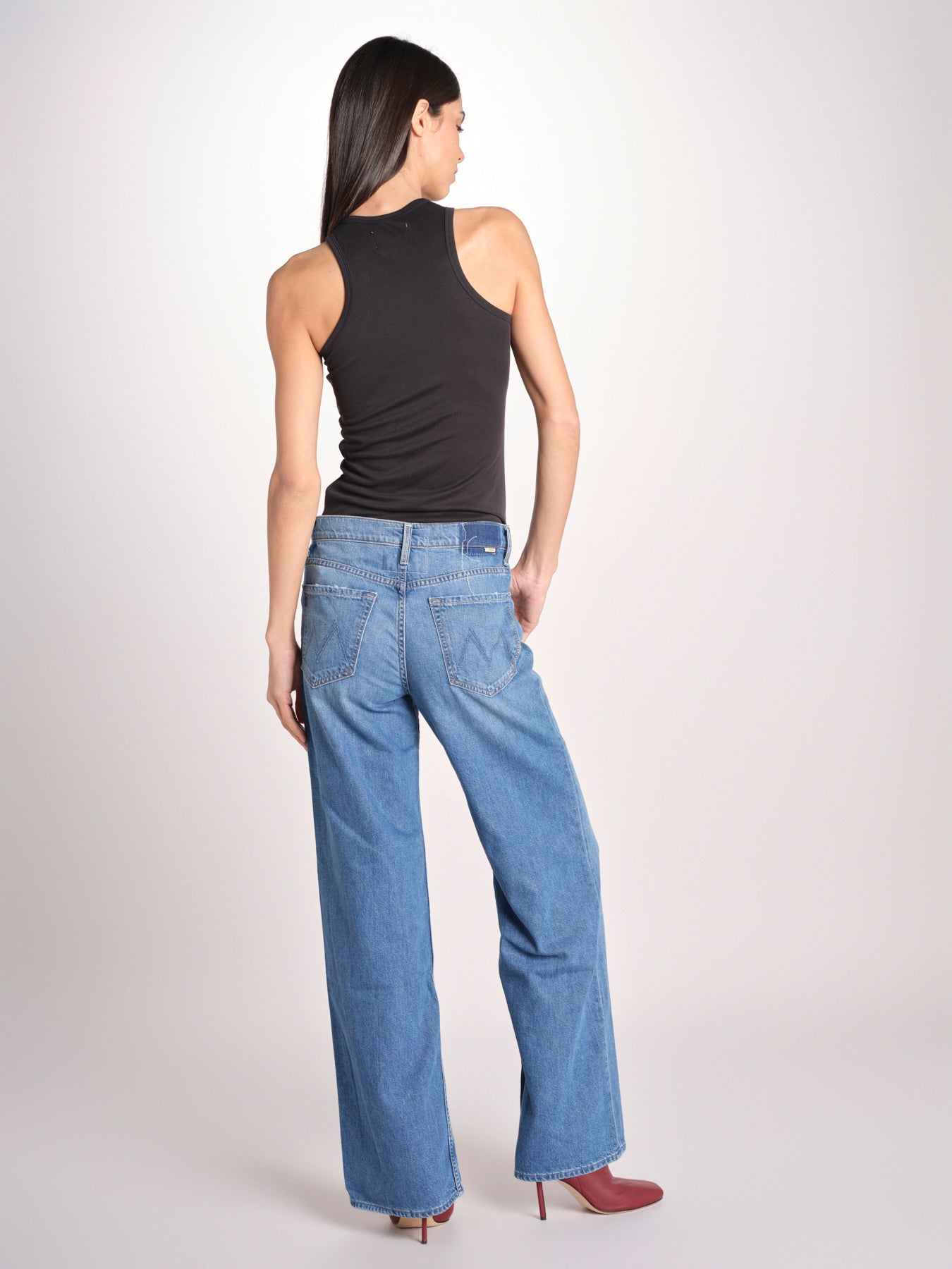 denim dritto a vita bassa 12488-1230 HUF HIT SHUFFLE mother 