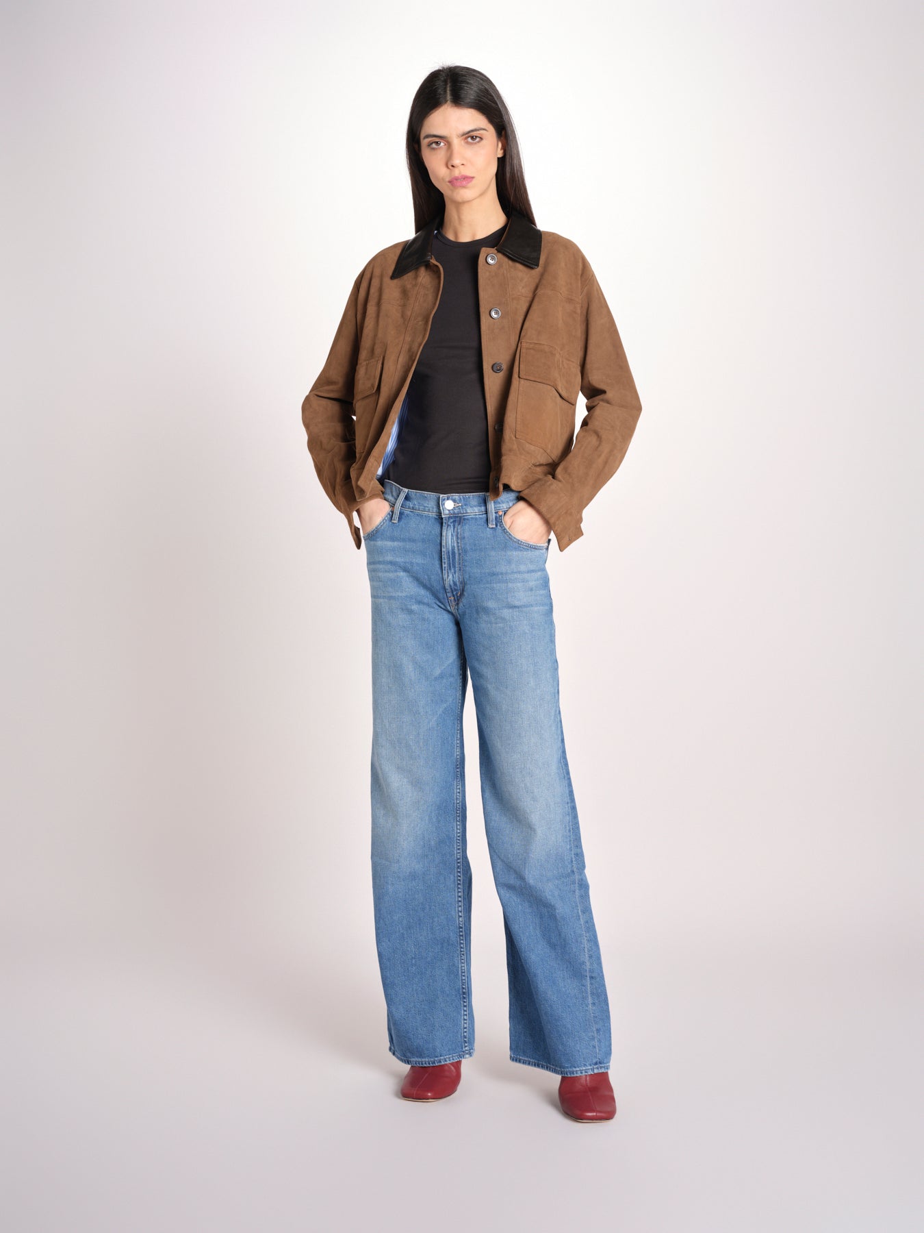denim dritto a vita bassa 12488-1230 HUF HIT SHUFFLE mother 