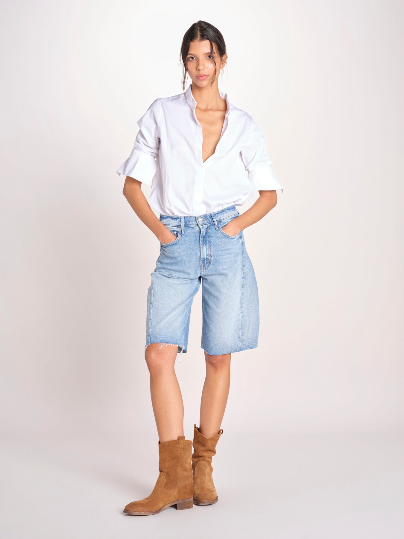 bermuda in denim 4128-1296 OWE SOW SURREAL mother 