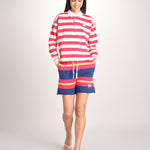 polo a righe maniche lunghe 8475-2020 THE BOXY MATCH GOR TANGO RED.CREAM mother 