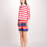polo a righe maniche lunghe 8475-2020 THE BOXY MATCH GOR TANGO RED.CREAM mother 