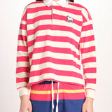 polo a righe maniche lunghe 8475-2020 THE BOXY MATCH GOR TANGO RED.CREAM mother 