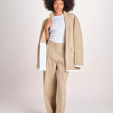 pantalone over in lino B042-3640-1231 NOCCIOLA n21 