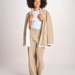 pantalone over in lino B042-3640-1231 NOCCIOLA n21 
