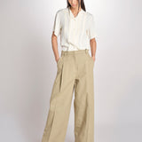 camicia m/c con rouches G061-5111-1108 ECRU n21 