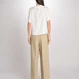 camicia m/c con rouches G061-5111-1108 ECRU n21 