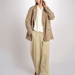 camicia m/c con rouches G061-5111-1108 ECRU n21 
