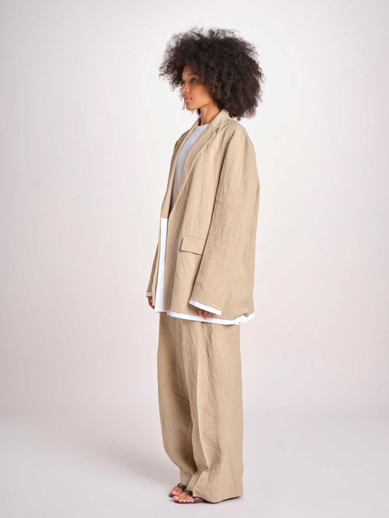 blazer over in lino L061-3640-1231 NOCCIOLA n21 