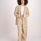 blazer over in lino L061-3640-1231 NOCCIOLA n21 