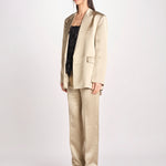 blazer in shantung L062-5980-1186 KAKI CHIARO n21 