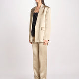 blazer in shantung L062-5980-1186 KAKI CHIARO n21 