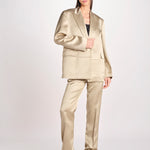 blazer in shantung L062-5980-1186 KAKI CHIARO n21 