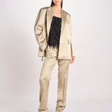 blazer in shantung L062-5980-1186 KAKI CHIARO n21 