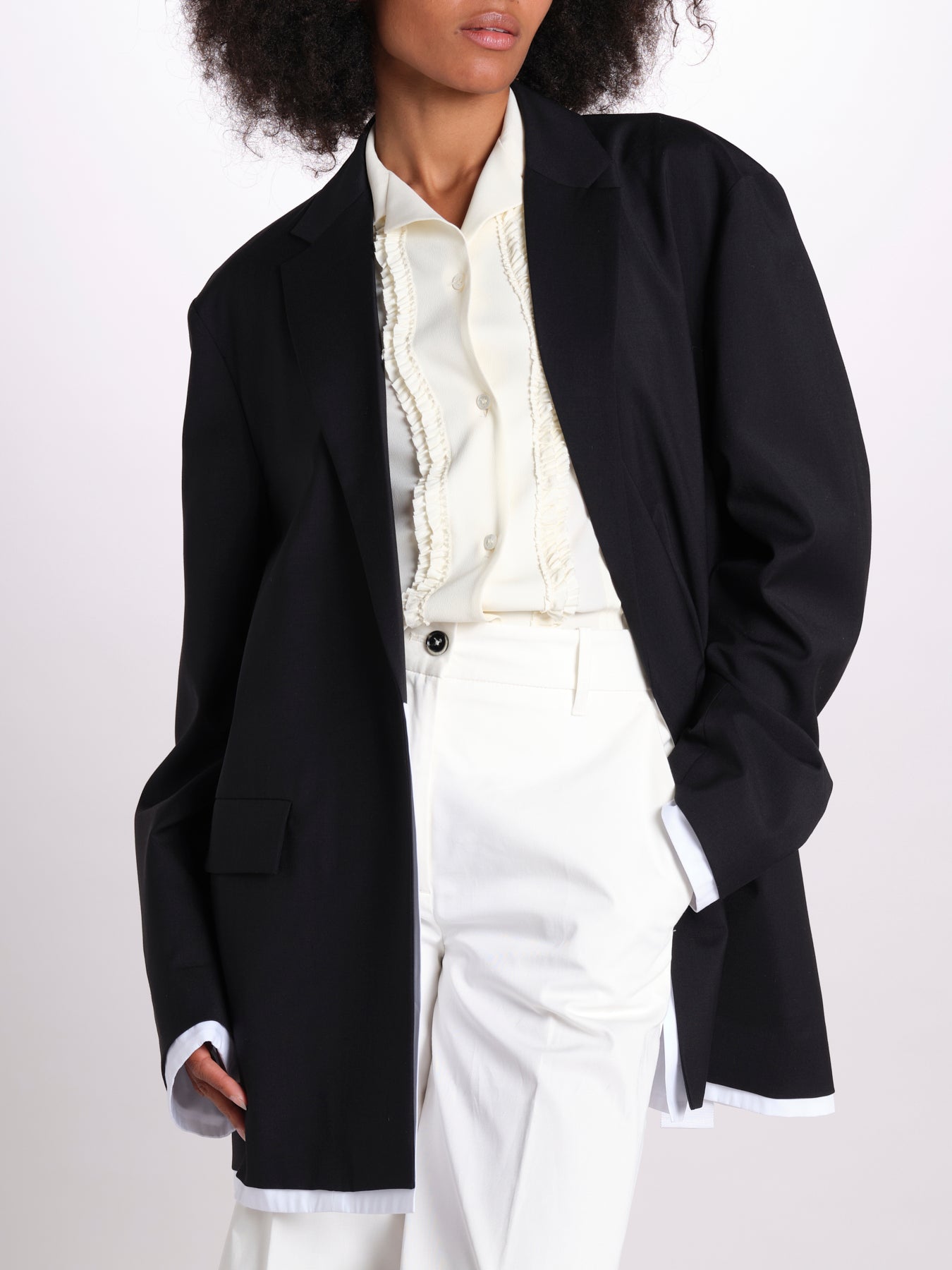 giacca monopetto L063-30156-9000 BLACK n21 