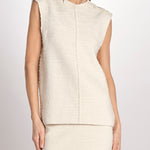 Top in bouclé T021-0248-1115 CREMA n21 