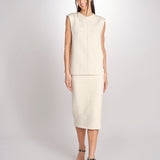 Top in bouclé T021-0248-1115 CREMA n21 
