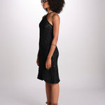 abito lungo in crochet 2610 BLACK nima 
