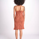 abito lungo in crochet 2610 BRONZE nima 
