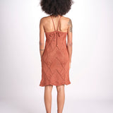 abito lungo in crochet 2610 BRONZE nima 