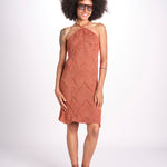 abito lungo in crochet 2610 BRONZE nima 