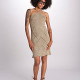 abito lungo in crochet 2610 GOLD nima 