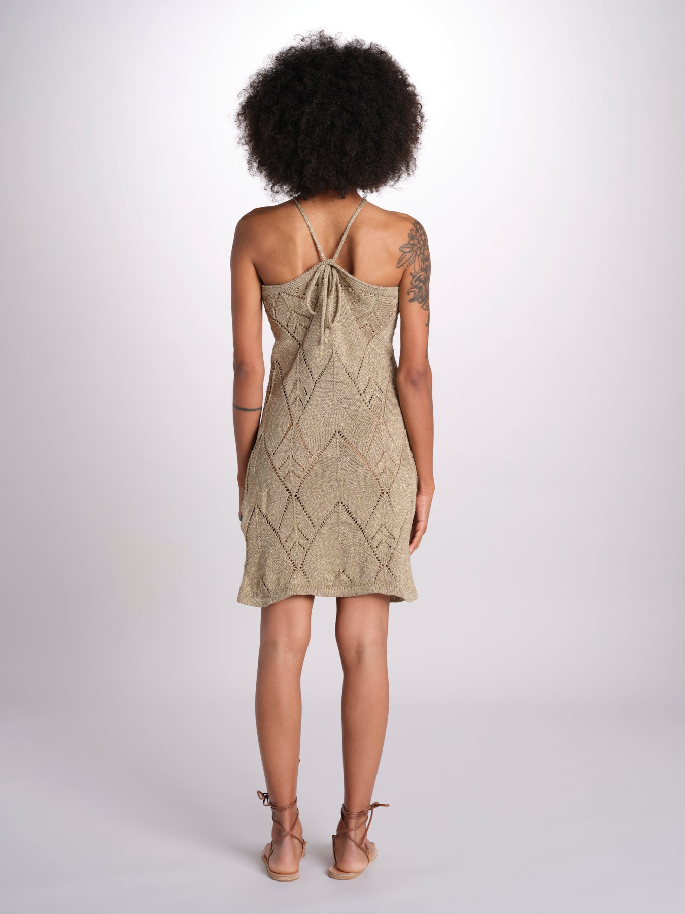 abito lungo in crochet 2610 GOLD nima 