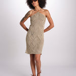 abito lungo in crochet 2610 GOLD nima 