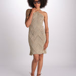 abito lungo in crochet 2610 GOLD nima 