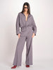 pantalone dritto con elastico in popeline