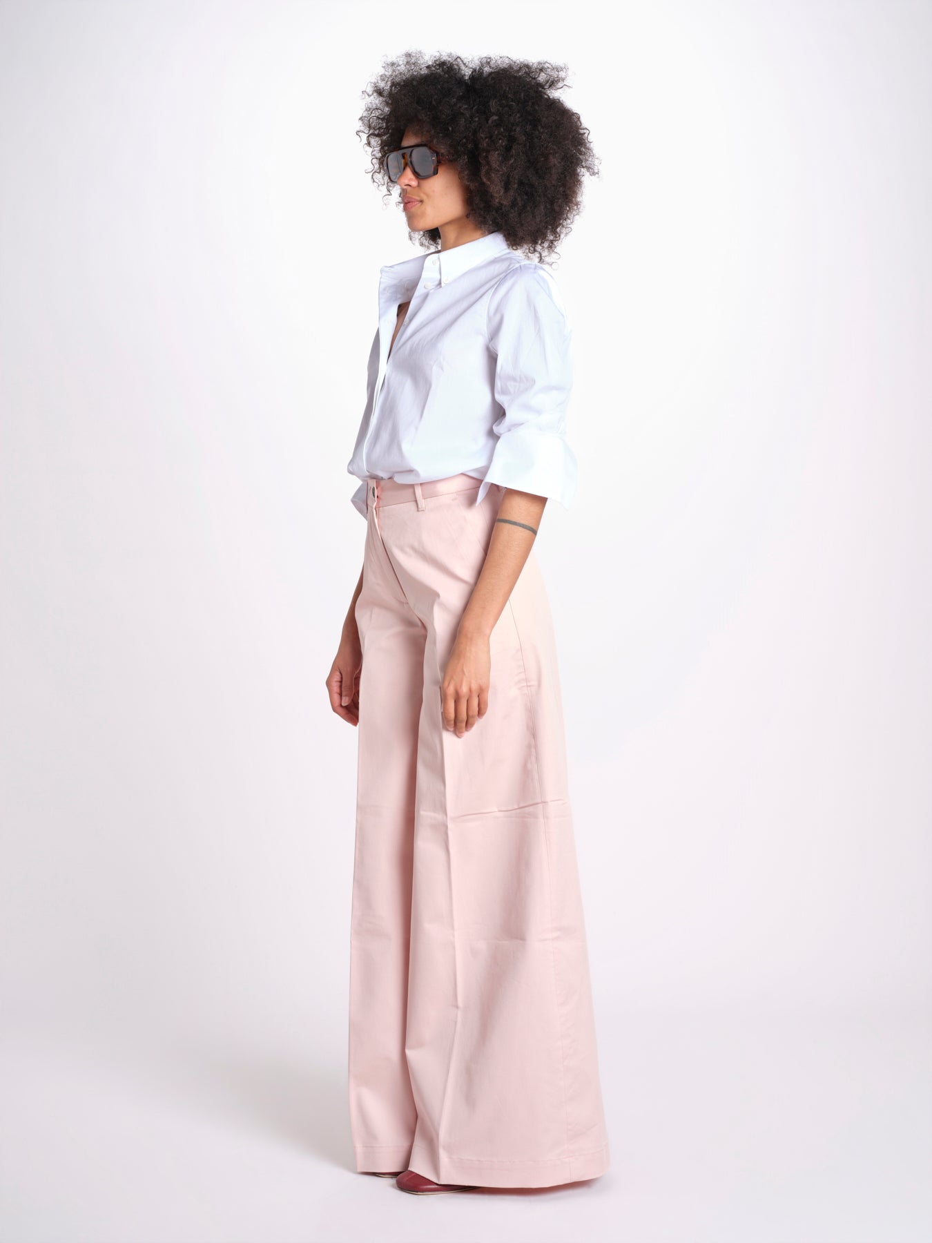 pantalone over in cotone pesante ORIANNA ORNO9 ANTICO nine in the morning 