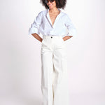 pantalone over in cotone pesante ORIANNA ORNO9 MILK nine in the morning 