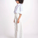 pantalone over in cotone pesante ORIANNA ORNO9 MILK nine in the morning 
