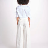 pantalone over in cotone pesante ORIANNA ORNO9 MILK nine in the morning 