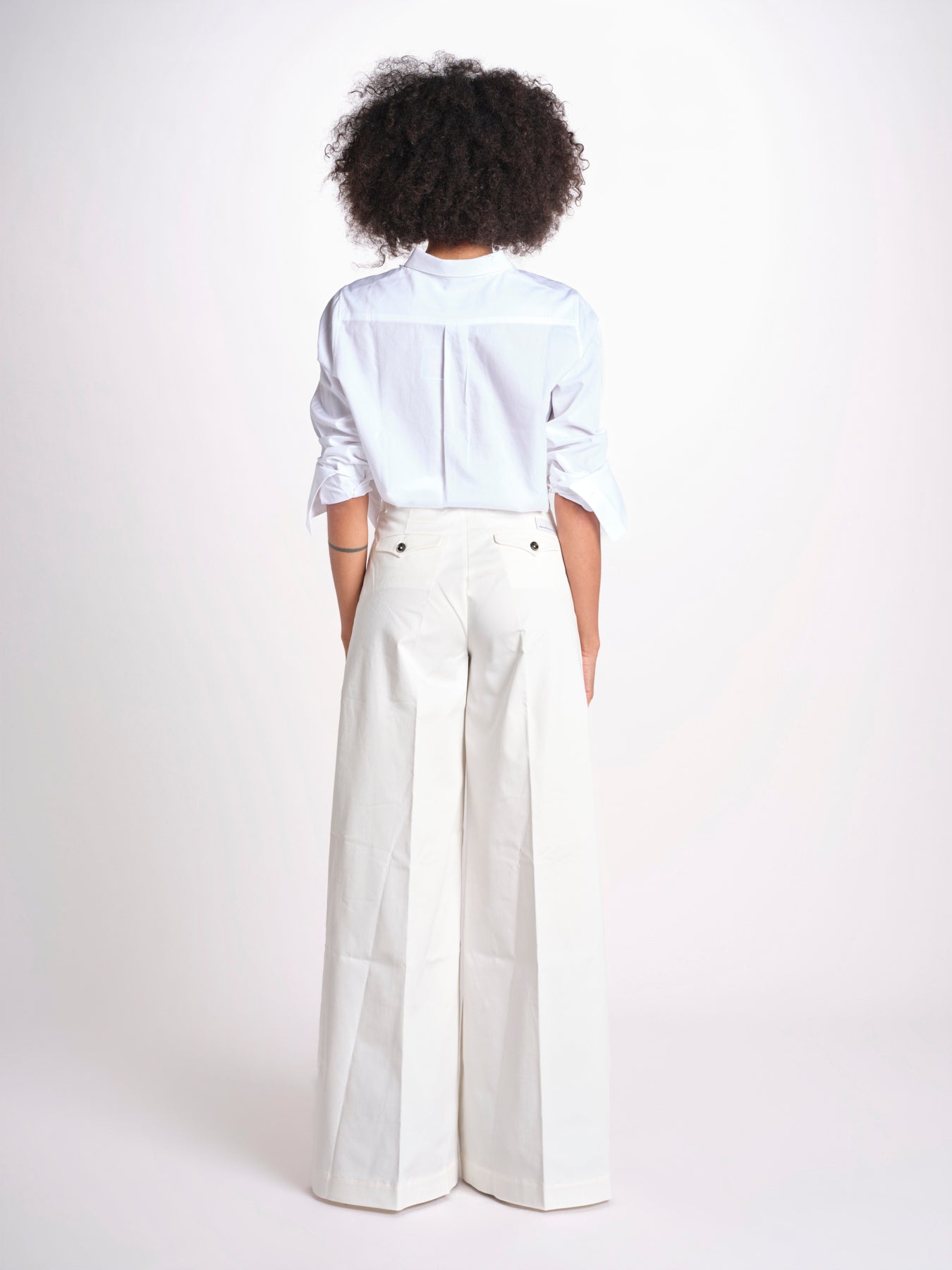 pantalone over in cotone pesante ORIANNA ORNO9 MILK nine in the morning 
