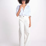 pantalone over in cotone pesante ORIANNA ORNO9 MILK nine in the morning 