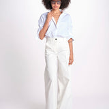 pantalone over in cotone pesante ORIANNA ORNO9 MILK nine in the morning 