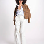 pantalone over in cotone pesante ORIANNA ORNO9 MILK nine in the morning 