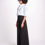 pantalone over in cotone pesante ORIANNA ORNO9 NERO nine in the morning 