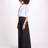 pantalone over in cotone pesante ORIANNA ORNO9 NERO nine in the morning 